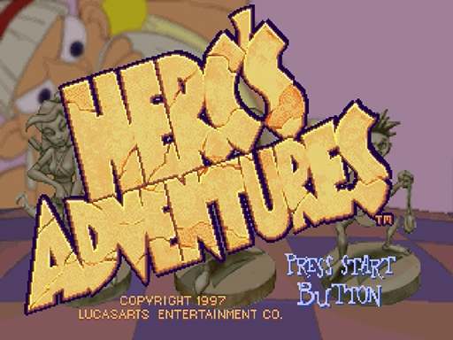 Herc's Adventures title screen for Sega Saturn